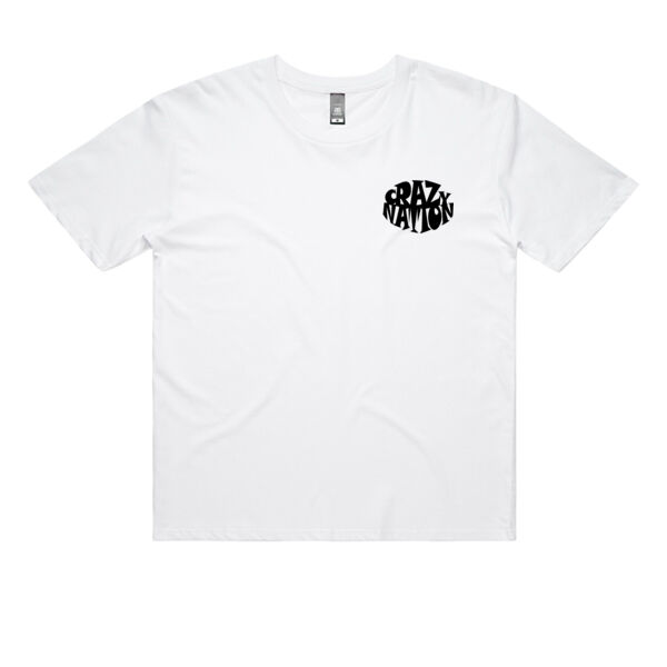 Crazy Nation White Tee (Unisex) Thumbnail